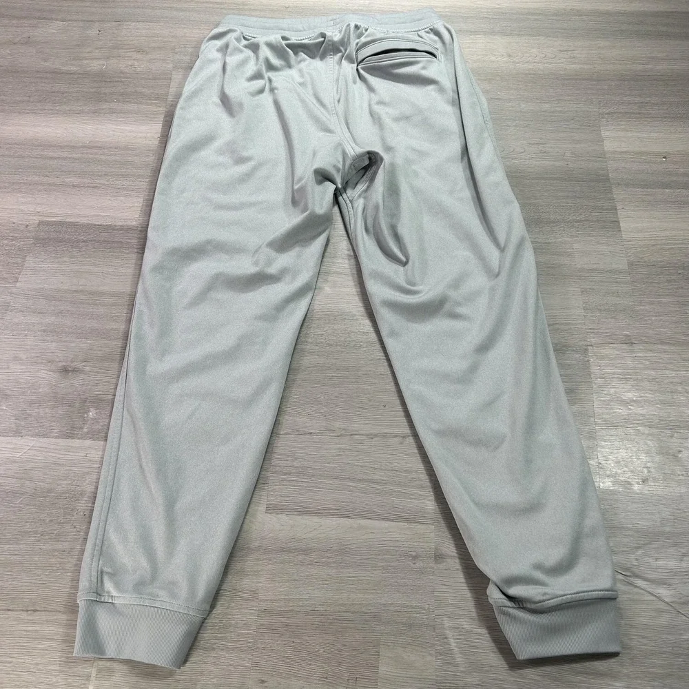 Under Armour Sweatpants Mens Large Gray Knit Jogger Zip Pockets Athletic 1366207
